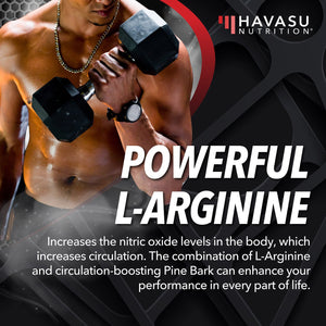 L-Arginine + Pine Bark Capsules, 90ct - Havasu Nutrition