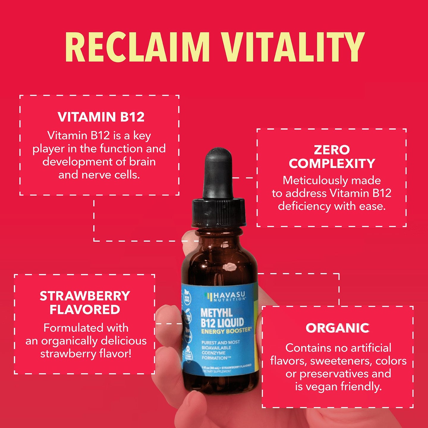 Organic Methyl B12 Liquid, 1fl oz