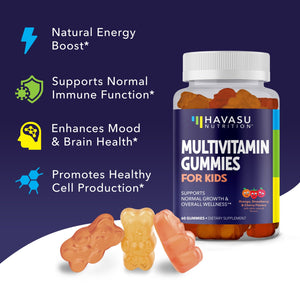 Multivitamin Gummies for Kids, Fruit Flavor, 60ct - Havasu Nutrition