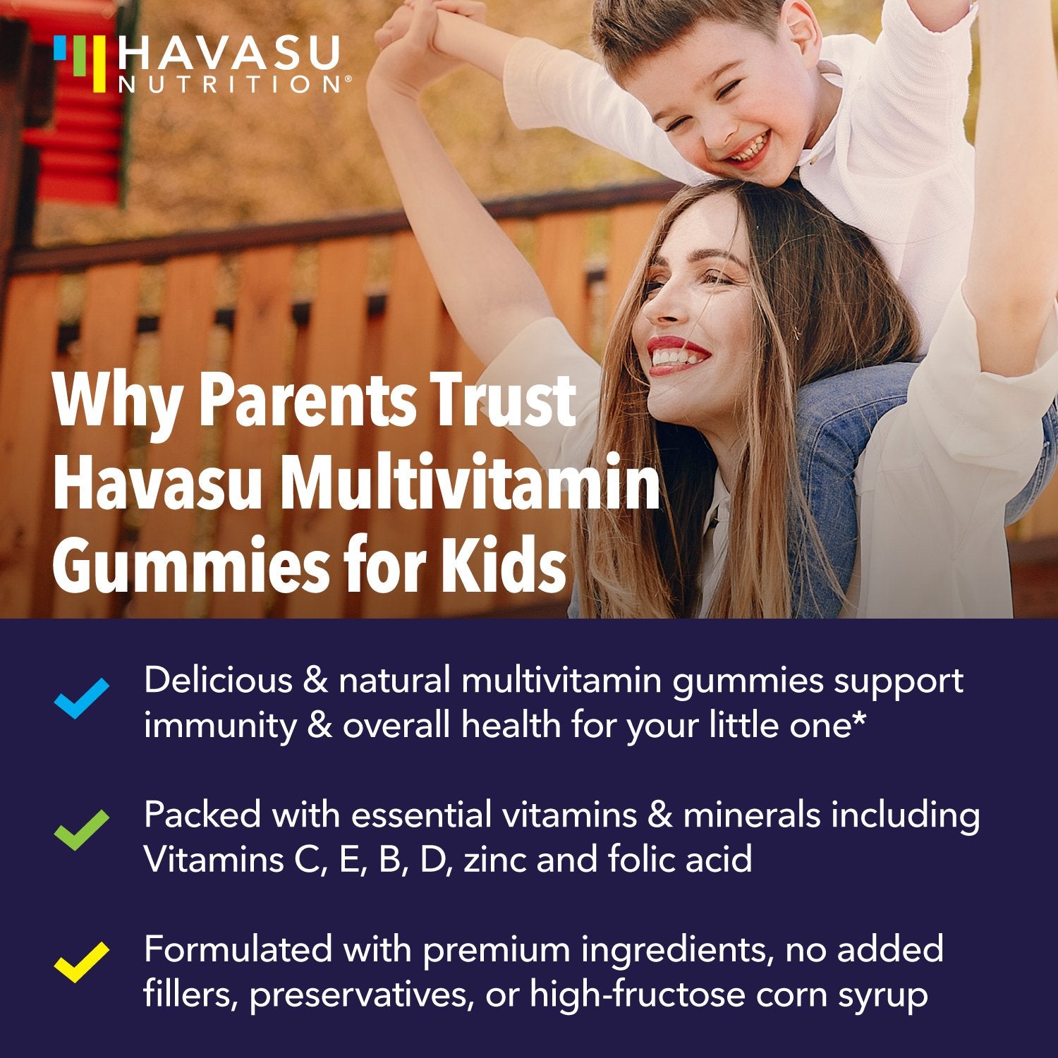 Multivitamin Gummies for Kids, Fruit Flavor, 60ct - Havasu Nutrition