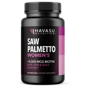 Saw Palmetto + Biotin Capsules for Women, 60ct - Havasu Nutrition