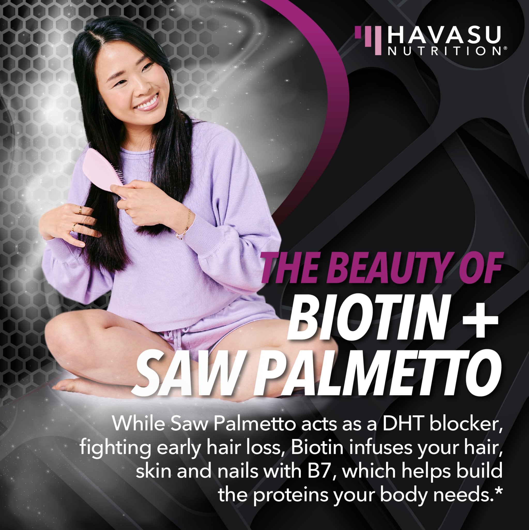 Saw Palmetto + Biotin Capsules for Women, 60ct - Havasu Nutrition