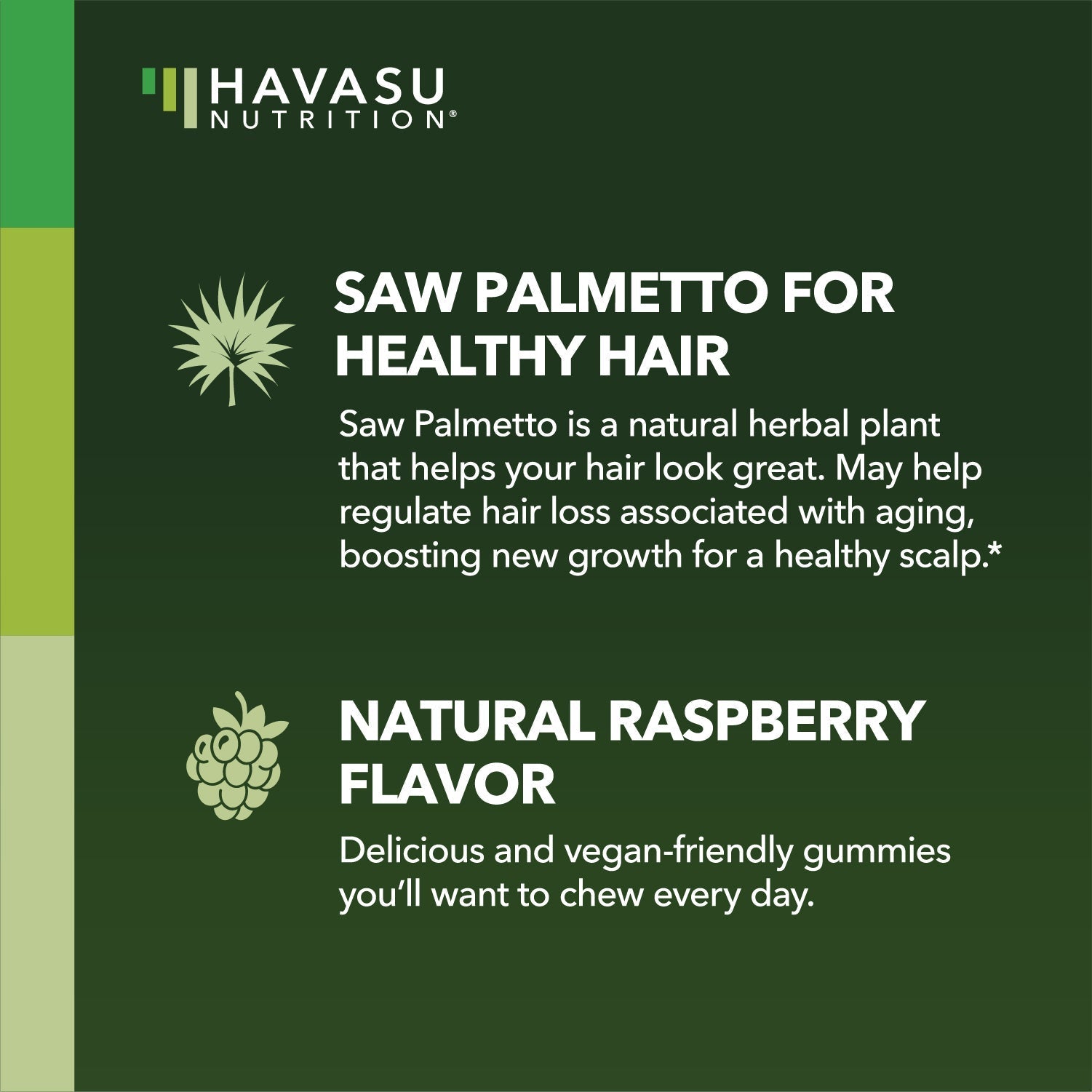 Saw Palmetto Gummies, Raspberry Flavor - Havasu Nutrition