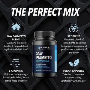 Saw Palmetto + L-Arginine Capsules, 60ct - Havasu Nutrition