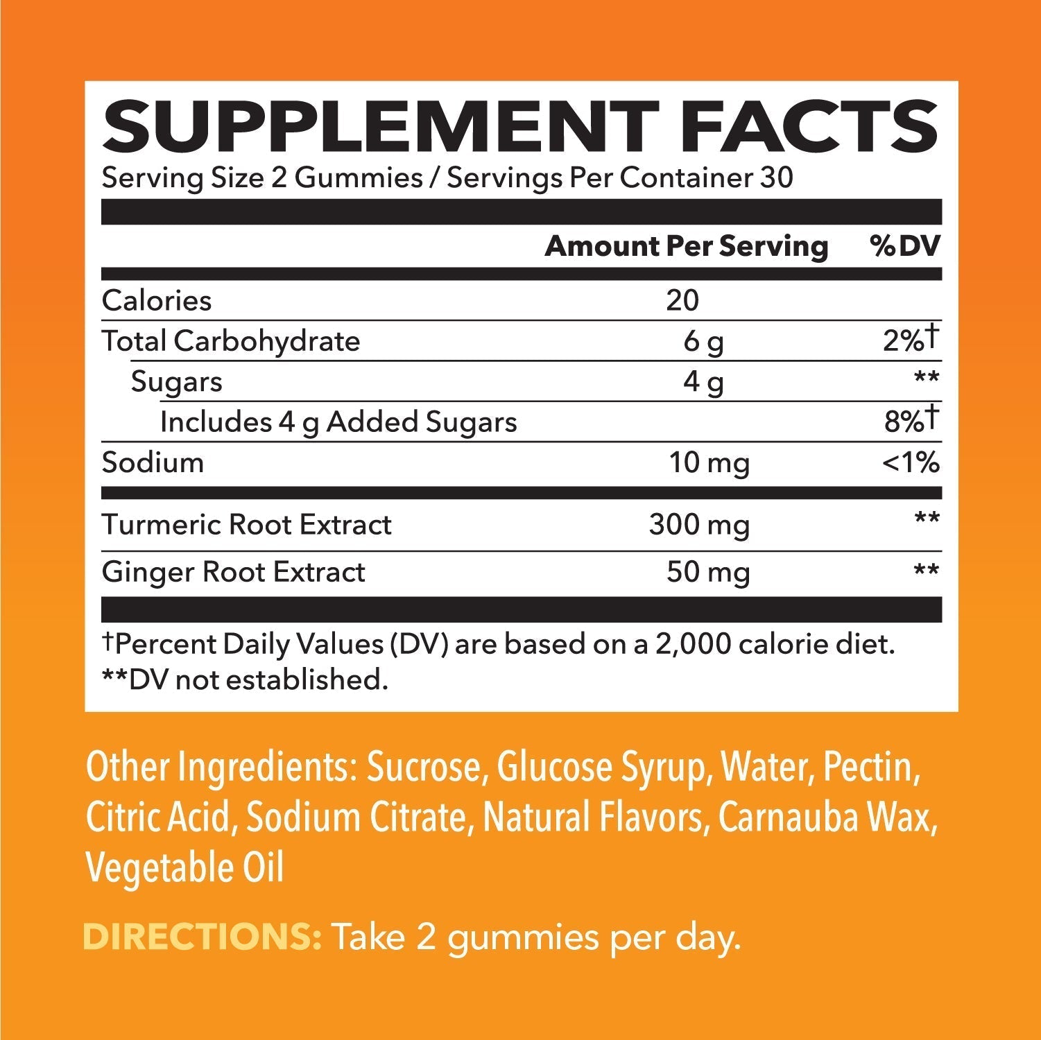 Turmeric & Ginger Gummies, Peach, 60ct - Havasu Nutrition